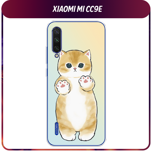 Силиконовый чехол на Xiaomi Mi CC9E/Mi A3 / Сяоми Mi CC9E/Mi A3 Лапки котика