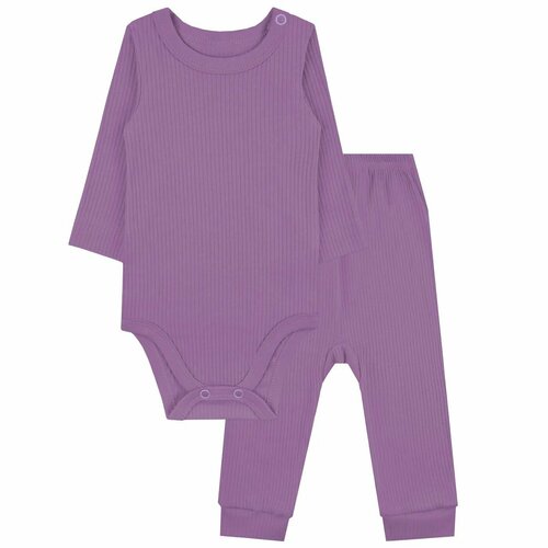 Комплект одежды YOULALA, размер 26 (80-86) 9-18 мес., сиреневый комплект одежды youlala размер 26 80 86 фиолетовый