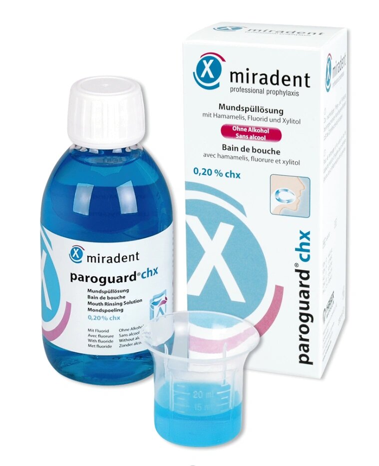 Ополаскиватель miradent paroguard, хлоргексидин 0,20% 200 мл