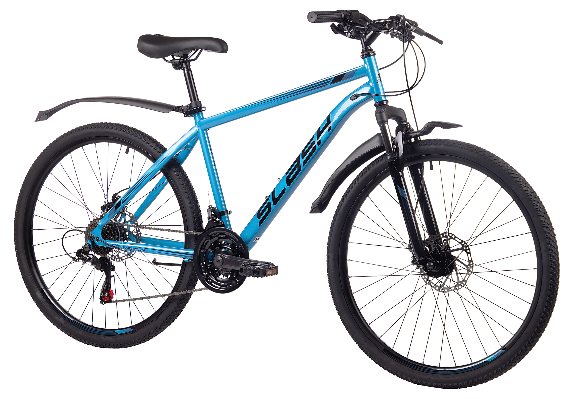 Горный велосипед Slash Stream (2024) синий, 19 рама, 26 колеса, 21 скорость (рост 172-183 см)