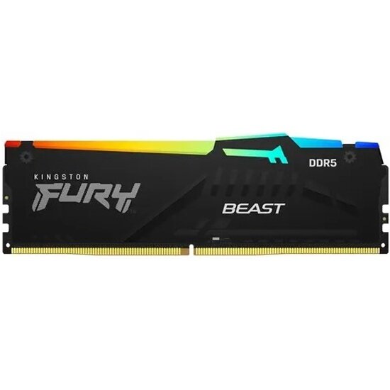 Оперативная память Kingston DDR5 16Gb 5200Mhz pc-41600 FURY Beast Black XMP CL40, 1.25V (KF552C40BBA-16)