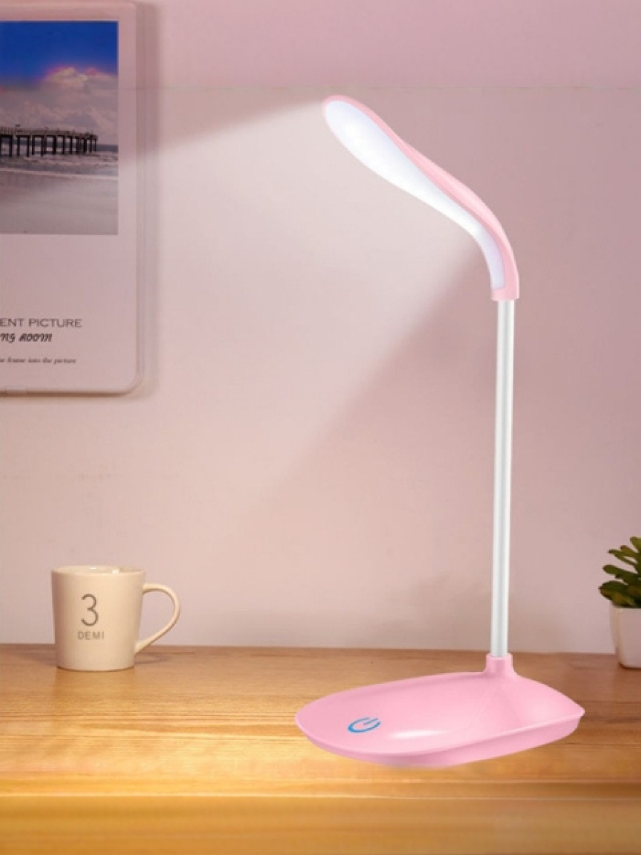 фото Гибкая беспроводная настольная LED лампа, цвет голубой