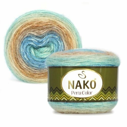 Пряжа Nako Peru Color Нако Перу Колор, 32416, 50% акрил премиум класса, 25% альпака, 25% шерсть. 100г, 310 м, 1 моток.