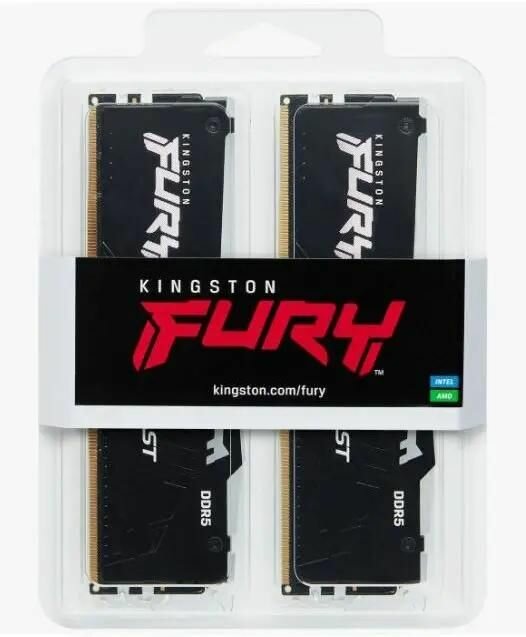 Модуль памяти Kingston 32GB DDR5 6000MHz DIMM FURY Beast Black EXPO RGB KF560C36BBEAK2-32 (2х16gb), CL36