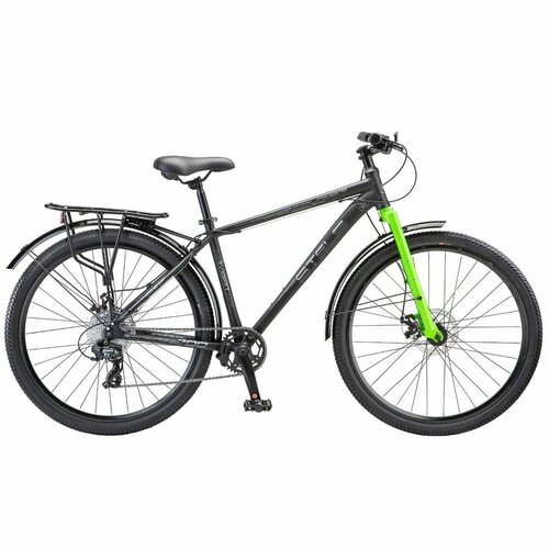 Велосипед взрослый горный Stels Navigator 700 MD Курьер 275 Z010 рама 19 2024 года черный матовый 24350₽