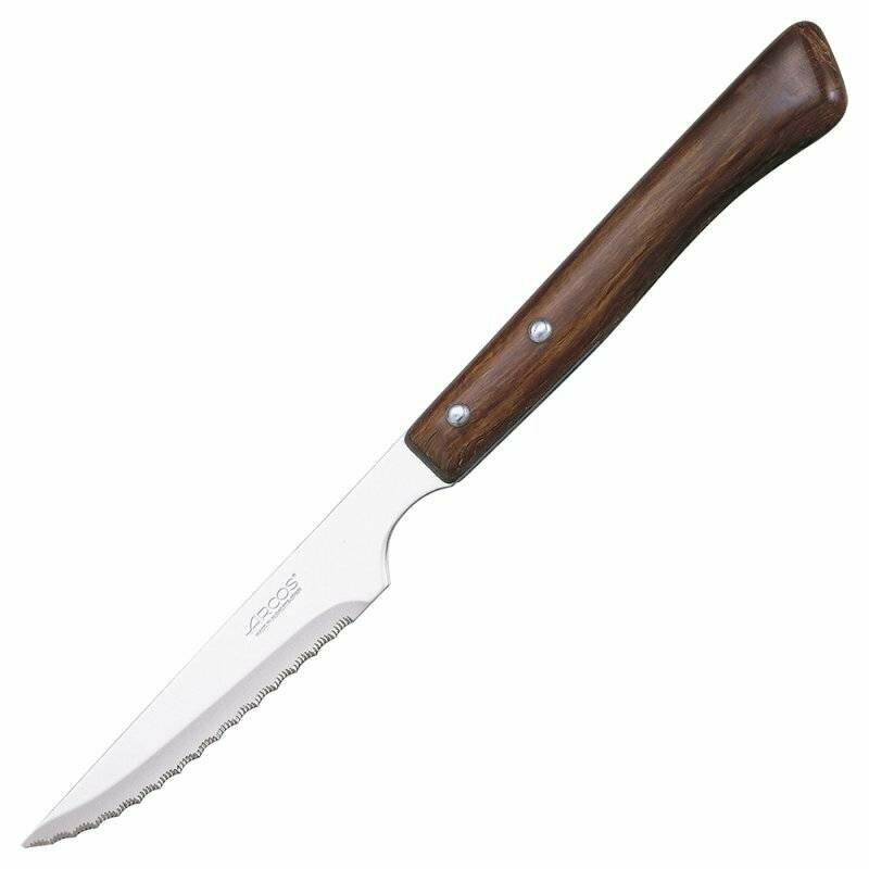 Нож столовый для стейка 110 мм рукоять прессованное дерево Steak Knives