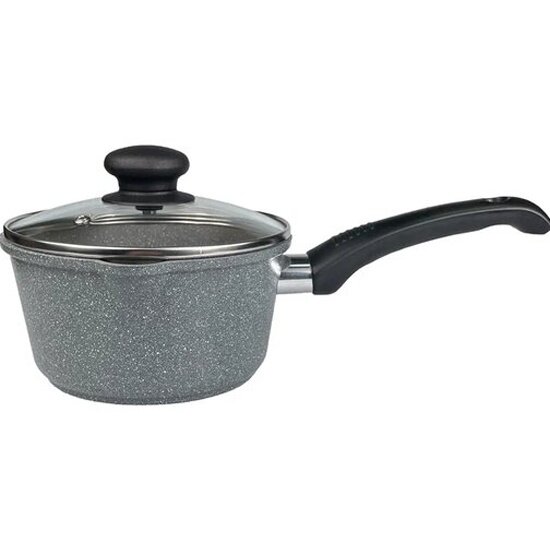 Ковш Panairo 1 4л  с крышкой  Sogretta  из литого алюминия SGRT 14 KO K