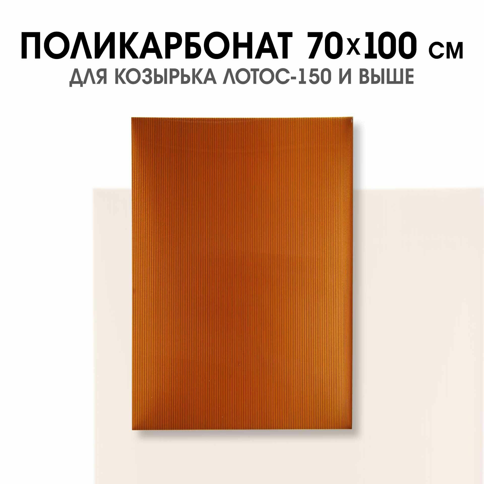 фото Поликарбонат сотовый 100х70 см. 2 листа. цвет бронза. Для козырьков модели Лотос-150 и выше.