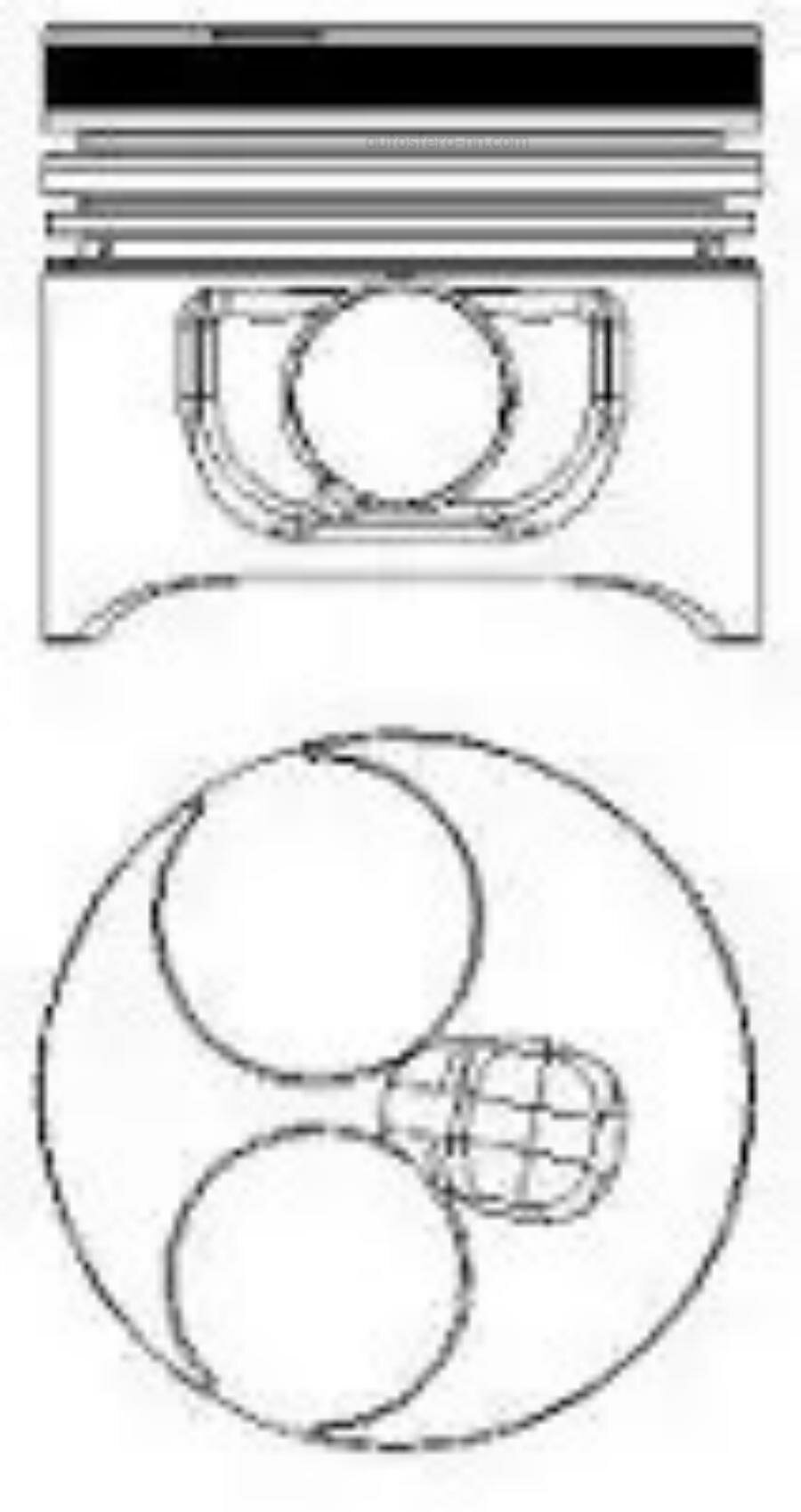 NURAL 8774360710 87-743607-10_поршень ! \MB W124/W201 OM601-OM603 84> d87x2,5x2x3 +0,5