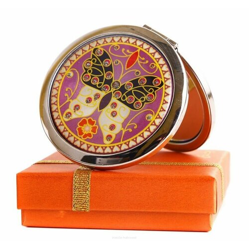 Cindy Косметическое зеркало, круг, глянец с рисунком