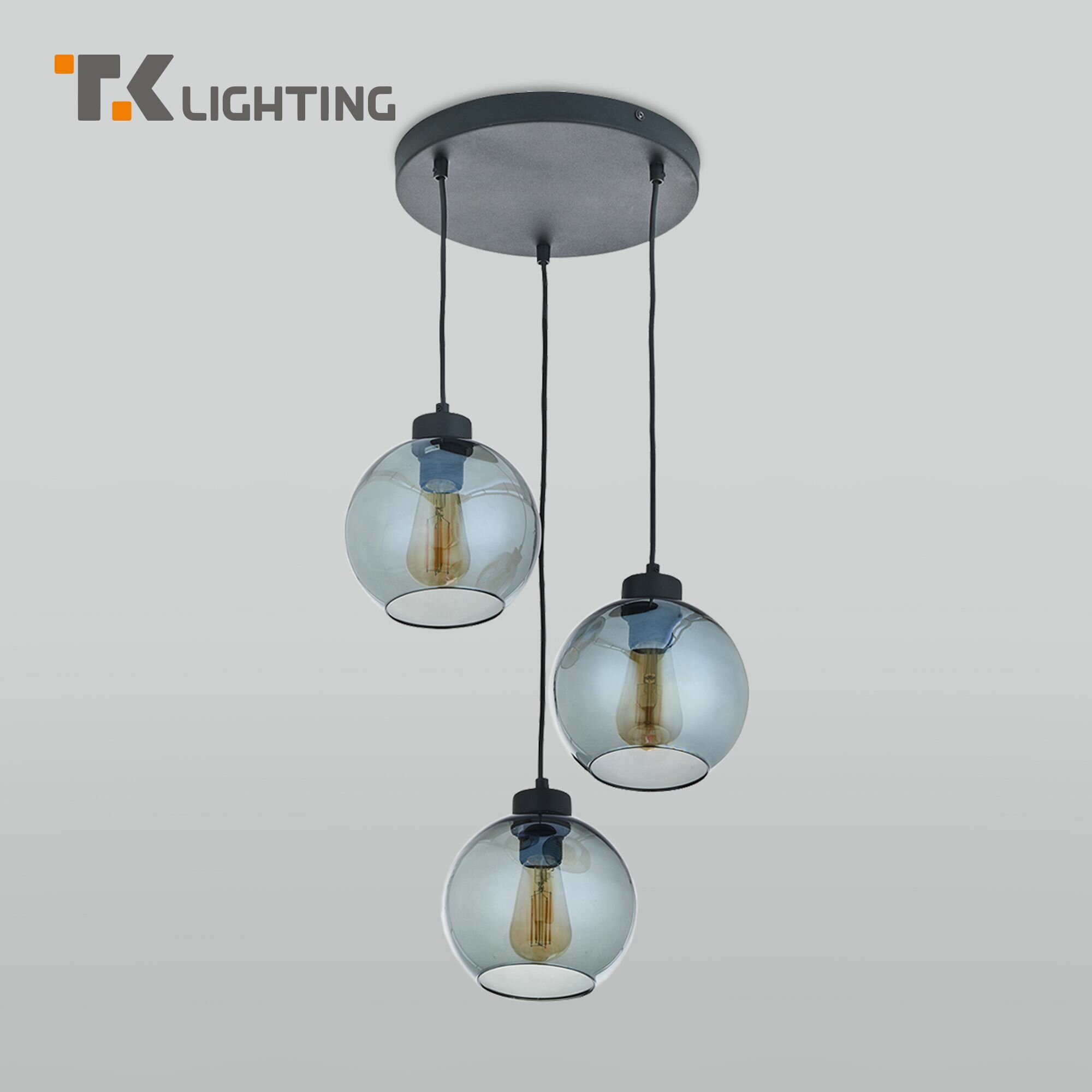 Подвесной светильник TK Lighting 2819 Cubus Graphite цвет черный / серый, 3 плафона, IP20