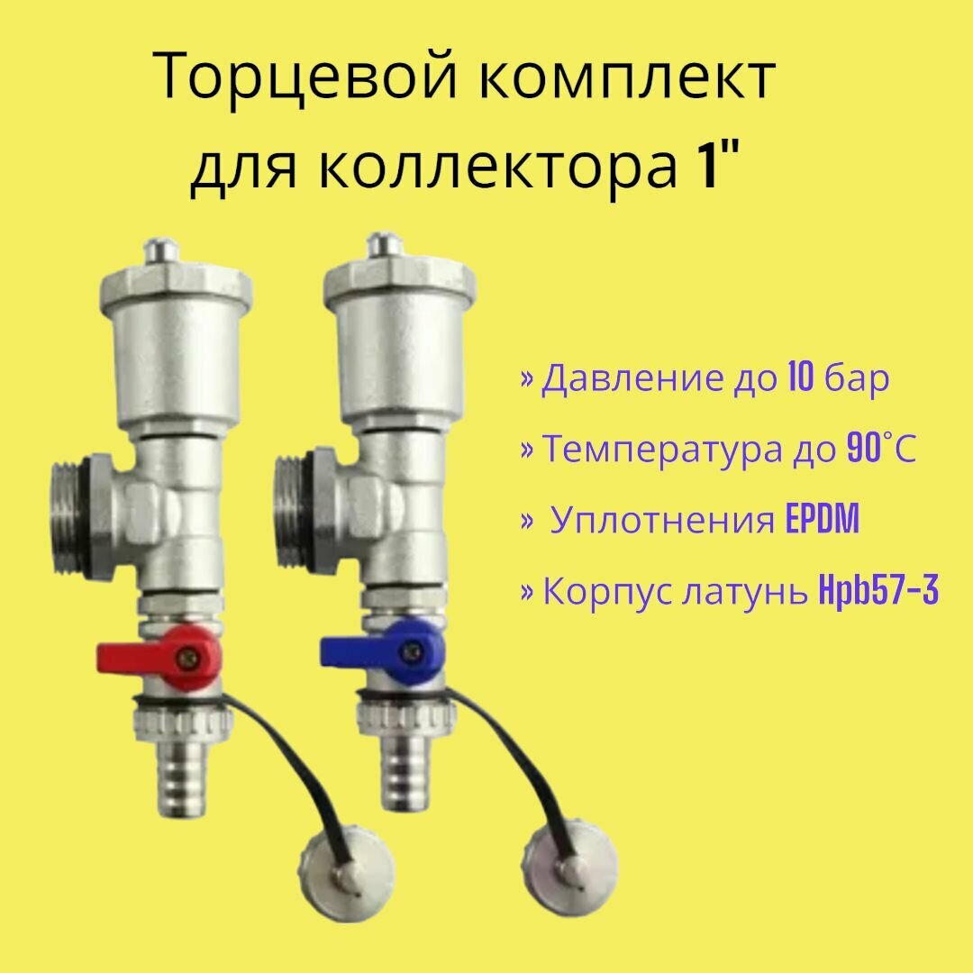 фото Торцевой набор для коллектора 1"