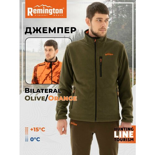 джемпер remington размер 52 54 желтый Джемпер Remington, размер 52/54, оранжевый, зеленый