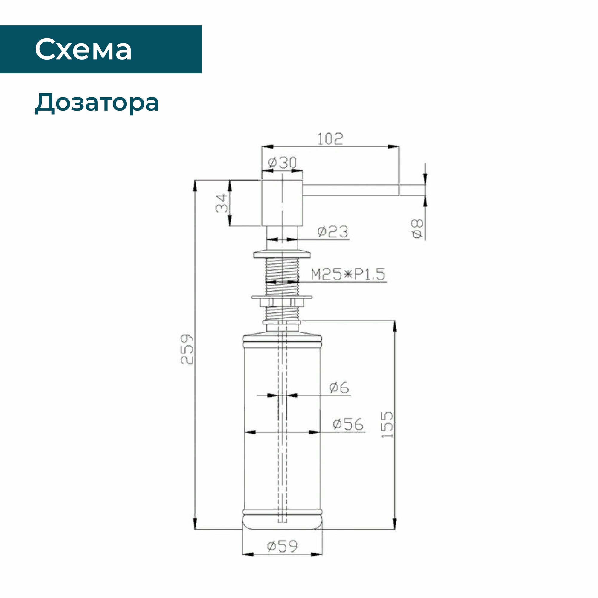 Дозатор Alveus Plum антрацит - фото №5