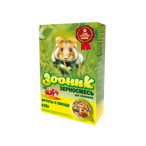 Зооник корм Зерносмесь для хомяков С фруктами и овощами 4005 04 кг 215₽