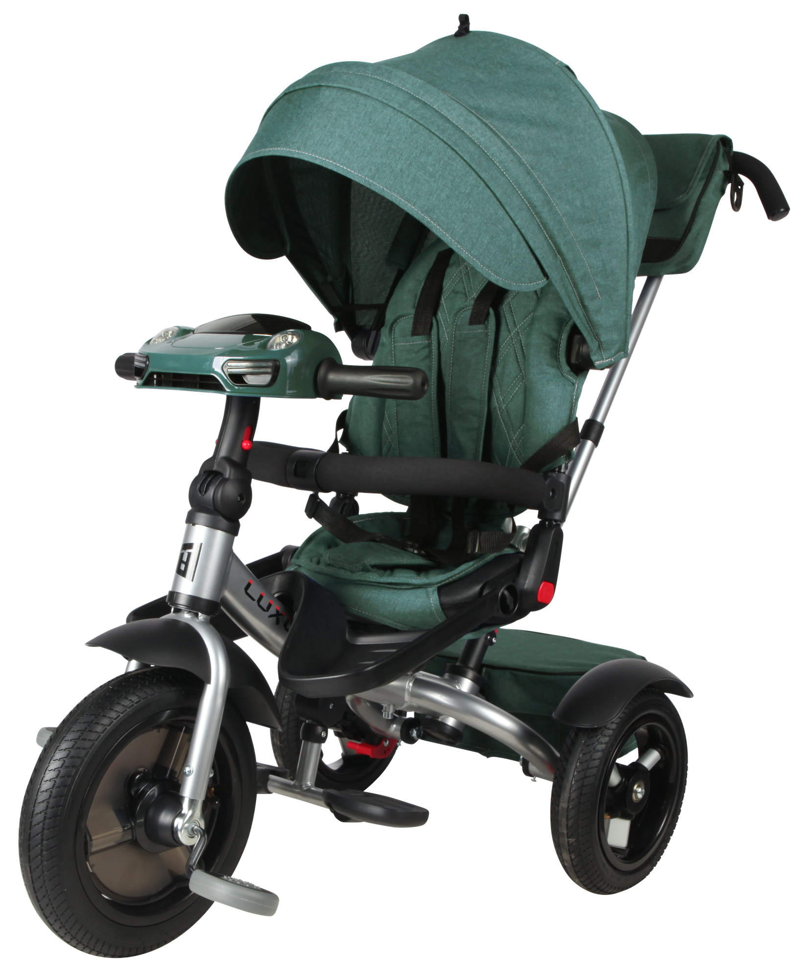 Велосипед коляска Tech Team Luxury green/зеленый 2024