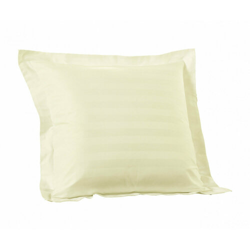 Наволочка однотонная страйп сатин желтая 70Х70 - 2 шт 1421₽