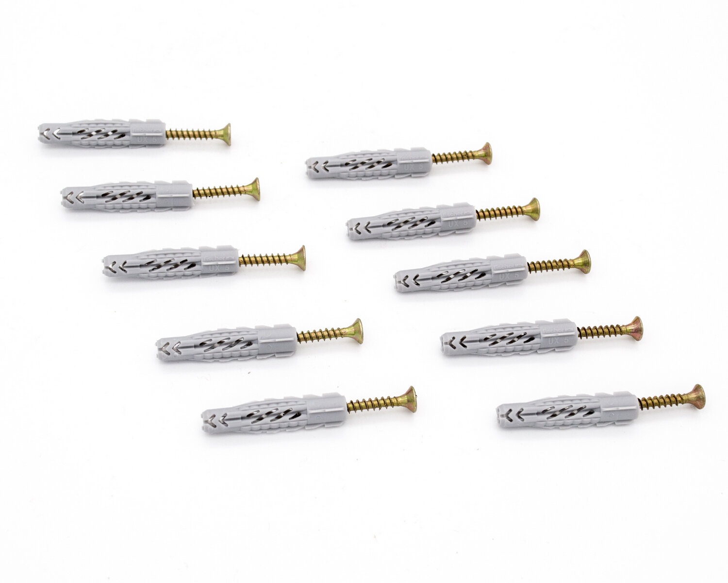 фото Универсальный дюбель fischer без кромки + шуруп, 5x30 мм, 10 штук