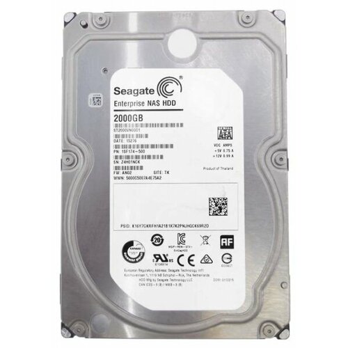 Жесткий диск Seagate 1SF174 2Tb 7200 SATAIII 3.5 HDD жесткий диск seagate st2000dm002 2tb 7200 sataiii 3 5 hdd