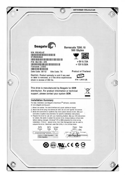 Жесткий диск Seagate 9BJ136 500Gb SATAII 3,5" HDD