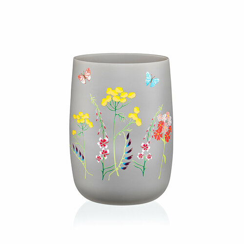 Ваза 180 мл серая декор HERBAL 1 шт 4017₽