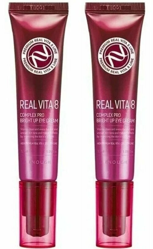 Крем для кожи вокруг глаз с витаминным комплексом Enough Premium Real Vita 8 Complex Pro Bright Up Eye Cream, 30 мл, 2 шт