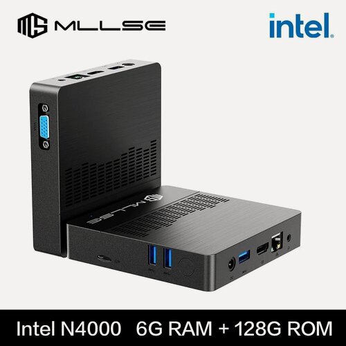 Изображение товара Мини ПК (неттоп) MLLSE Intel Celeron N4000 / RAM 6 ГБ / SSD 128 ГБ / Intel UHD Graphics 600 / Windows 11 Home