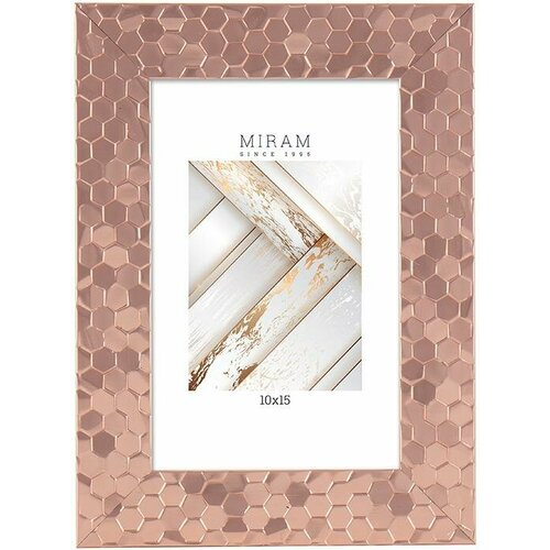 Рамка Мирам 10x15 см пластик цвет розовое золото 988₽