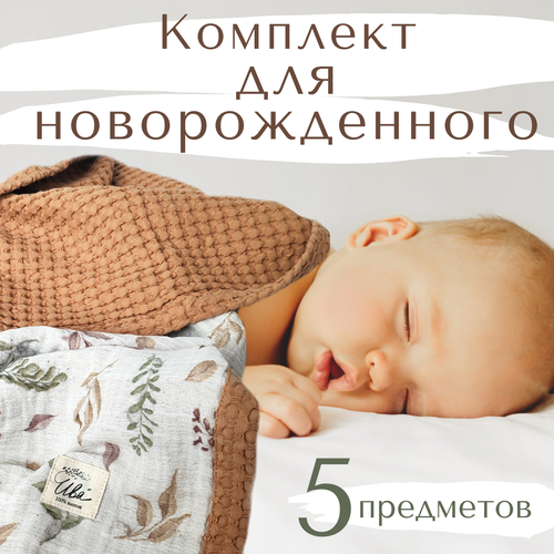 Подарочный набор для новорожденного ИВА Листья из 5 предметов 0-12 месяцев ива хакуро нишики
