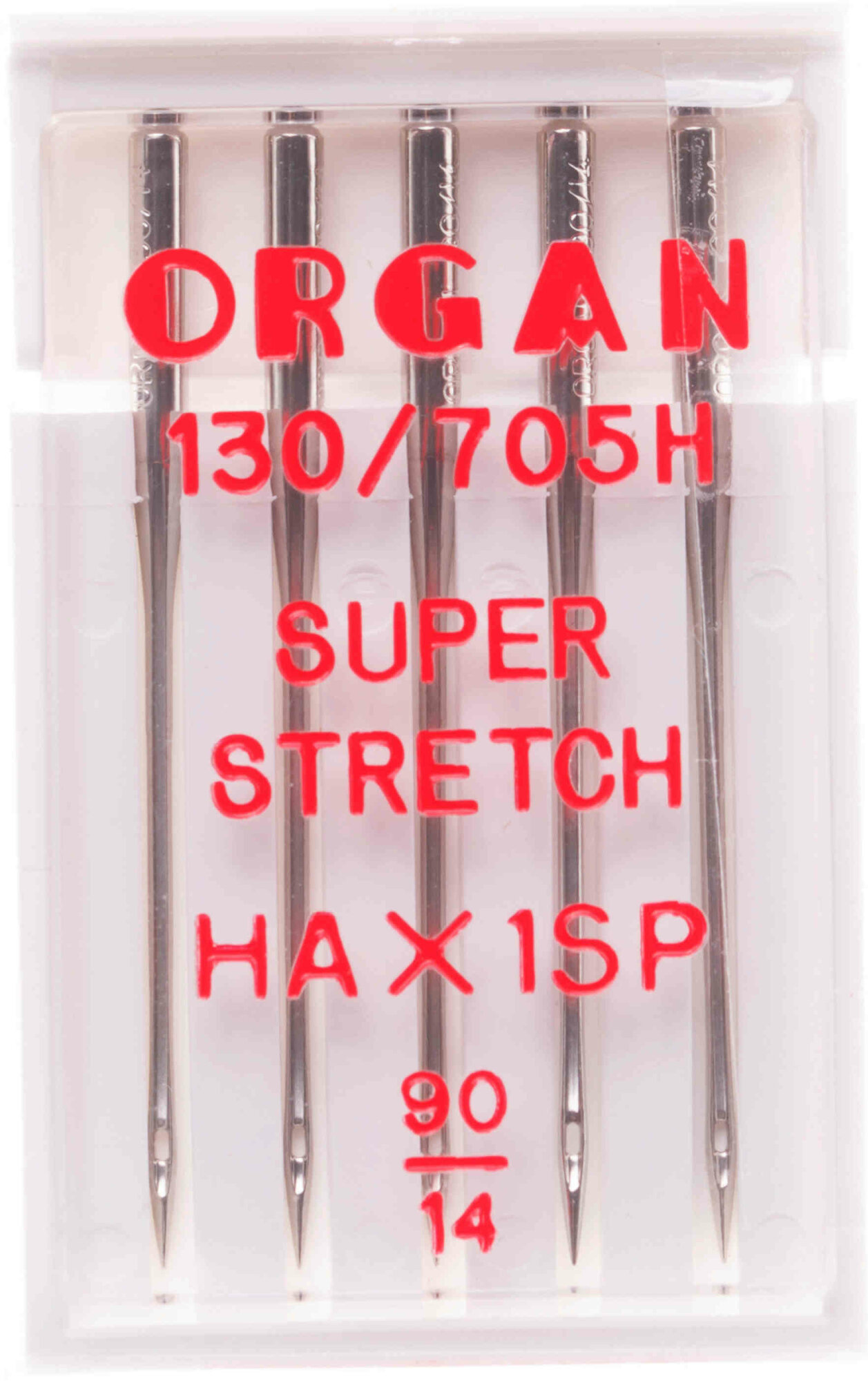 Иглы для швейных машин ORGAN Супер стрейч, №90, 5шт, 1шт