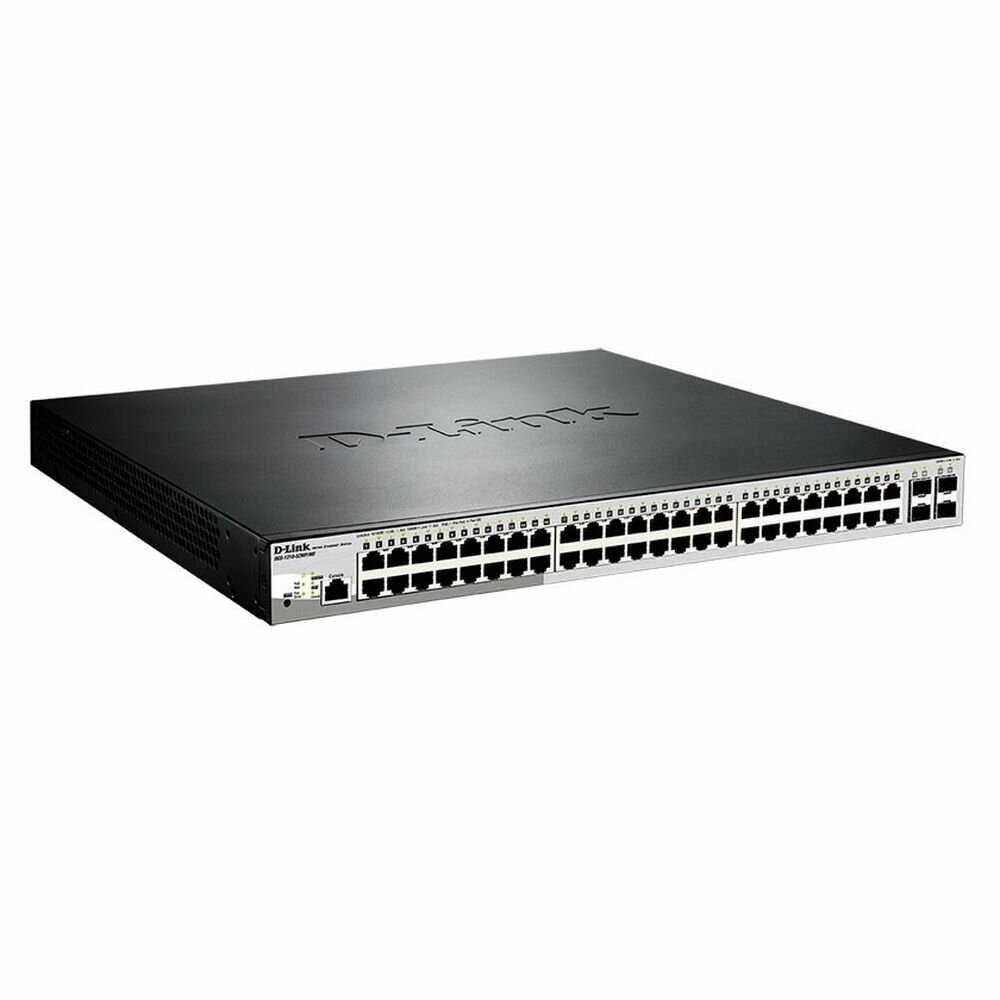 Коммутатор D-Link DGS-1210-52MP/ME DGS-1210-52MP/ME/B1A 48G 4SFP 48PoE 370W управляемый