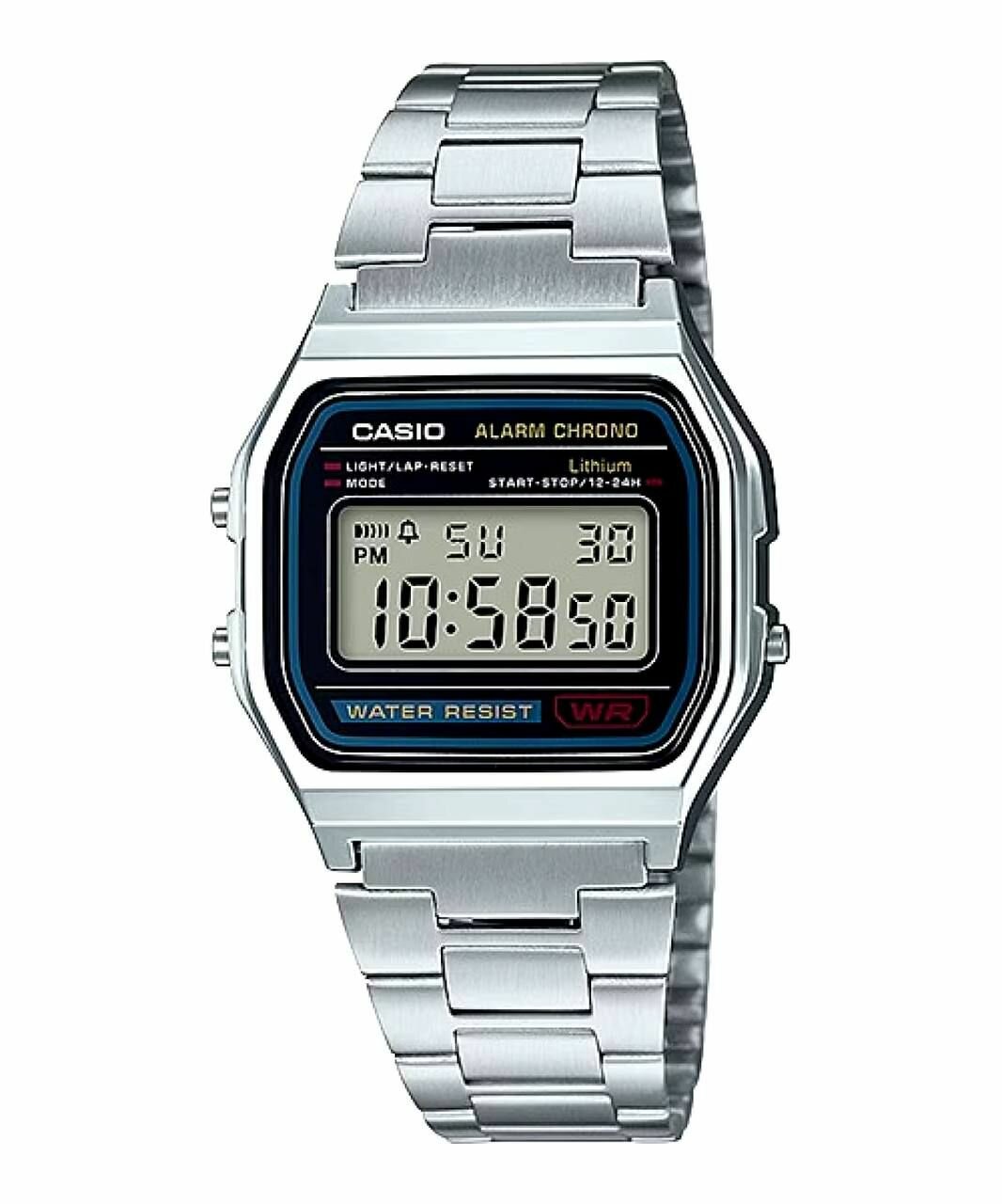 Наручные часы CASIO, серебряный, черный