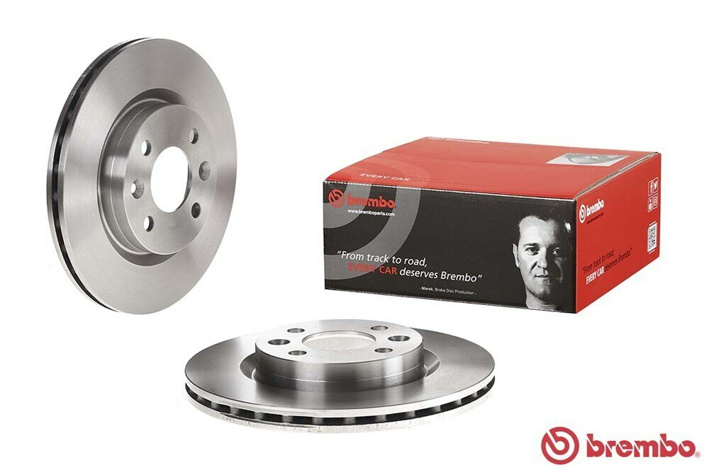 Диск тормозной передний BREMBO 09.5802.24 (RENAULT LOGAN/SANDERO/KANGOO/MEGANE 96-) (цена за 1шт)