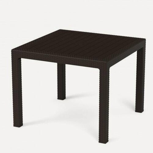 Изображение товара Стол Альтернатива "Wiilla", садовый, пластиковый, квадратный, коричневый
