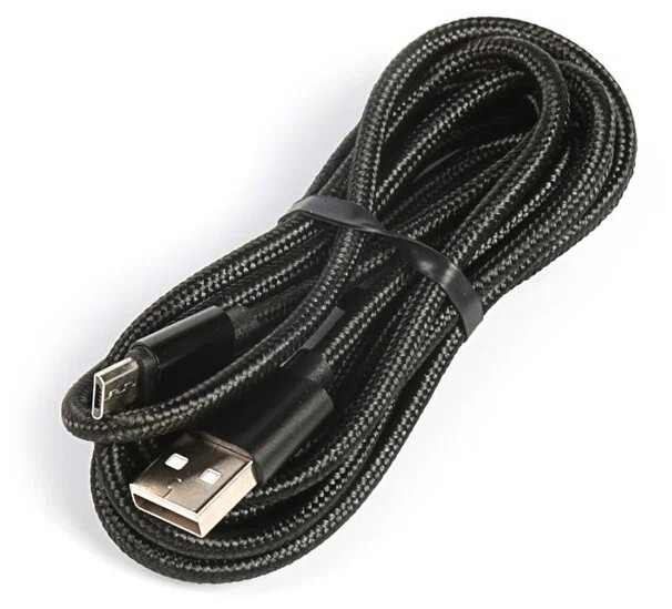 Кабель провод шнур 3 метра Micro USB для зарядки джойстикa геймпада Dualshock 4 PS4 / Xbox One / PS Vita 2000 / смартфона / планшета — фото 1