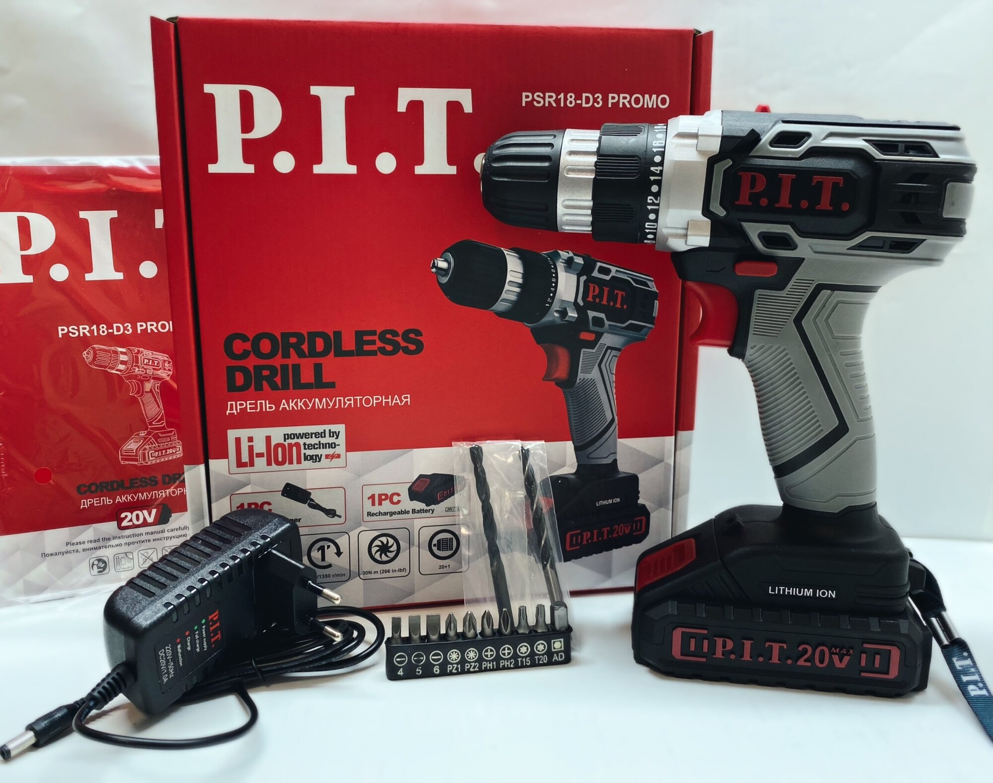 Дрель аккумуляторная P.I.T. PSR18-D3 Promo (Шуруповерт)