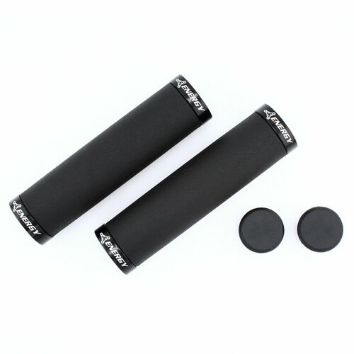 Грипсы Energy Plain силиконовые, 130 мм, c кольцами, чёрные