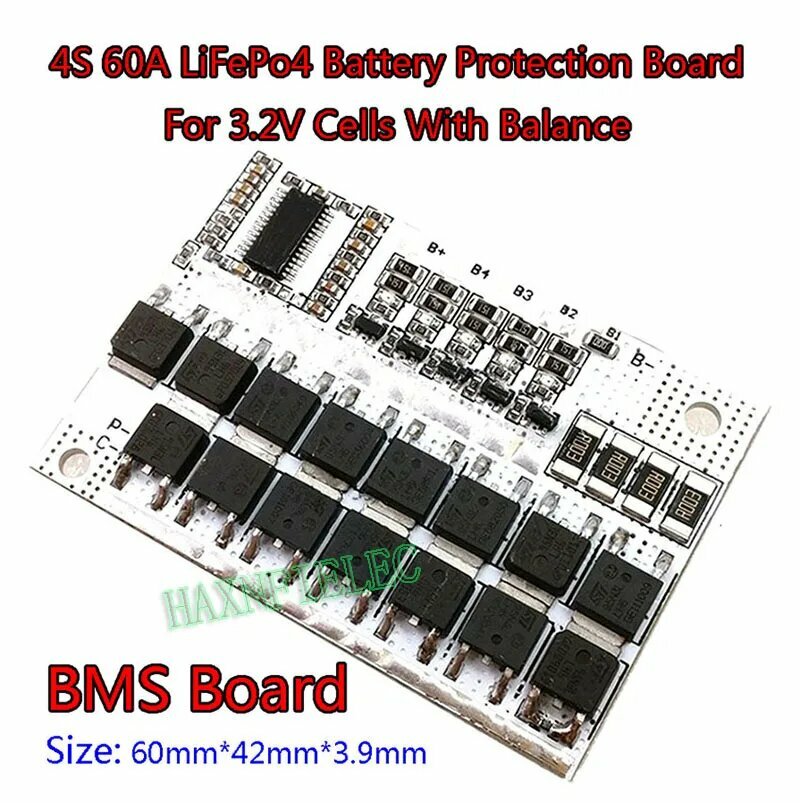 Батарейный модуль LiFePO4 4S 60A с BMS