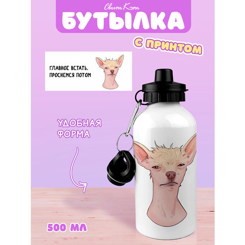 Бутылка для воды прикол Главное встать 935₽