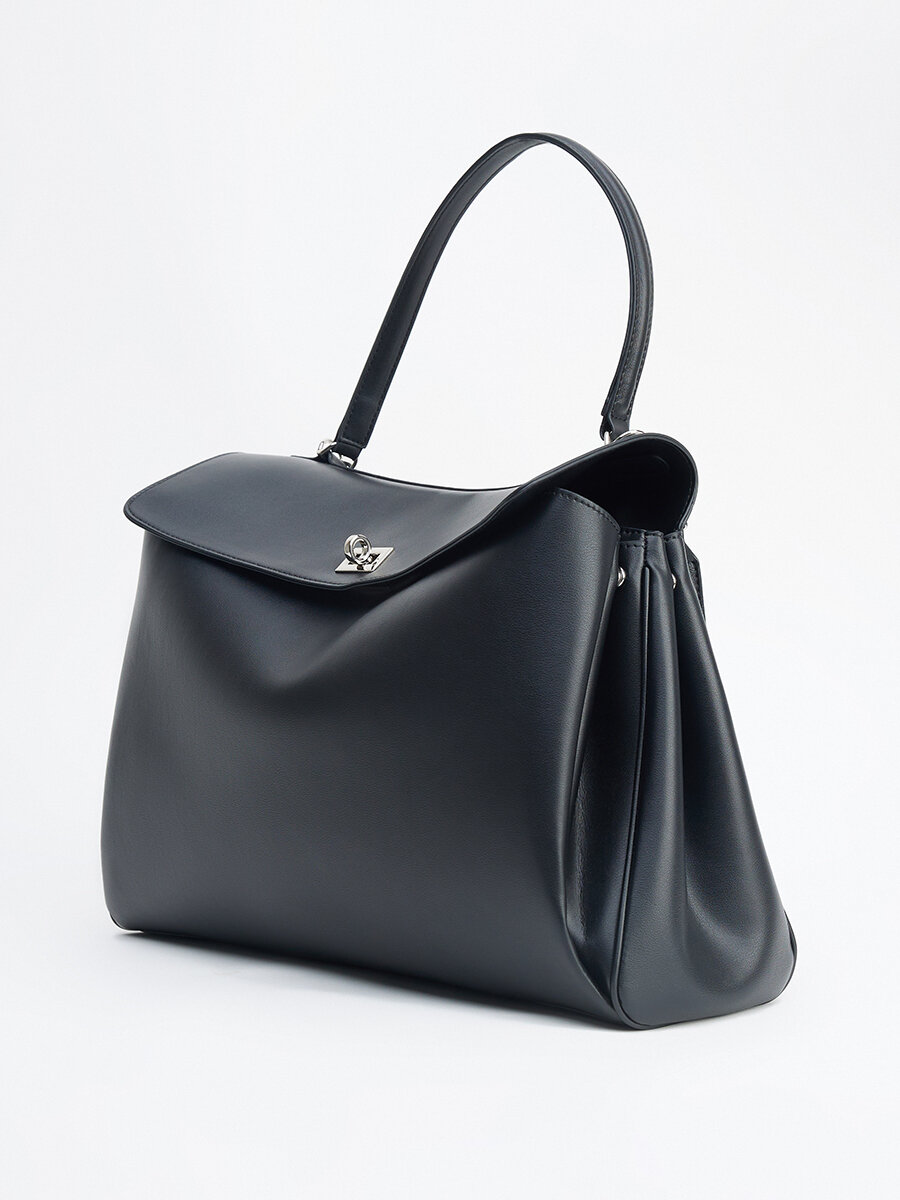 Сумка тоут Lera Nena, фактура матовая, черный — фото 1