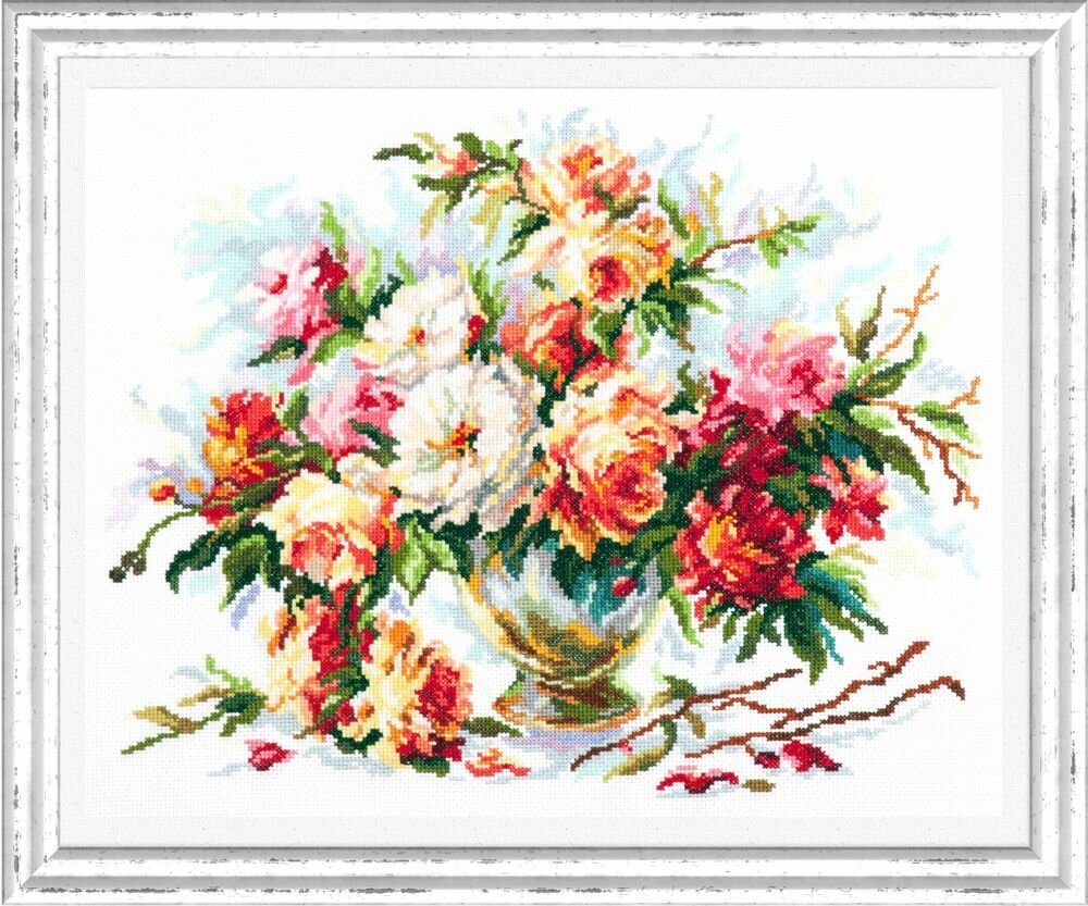 40-62 "Царственная роскошь". Набор для вышивания крестом Чудесная игла 40 х 33 см. — фото 1