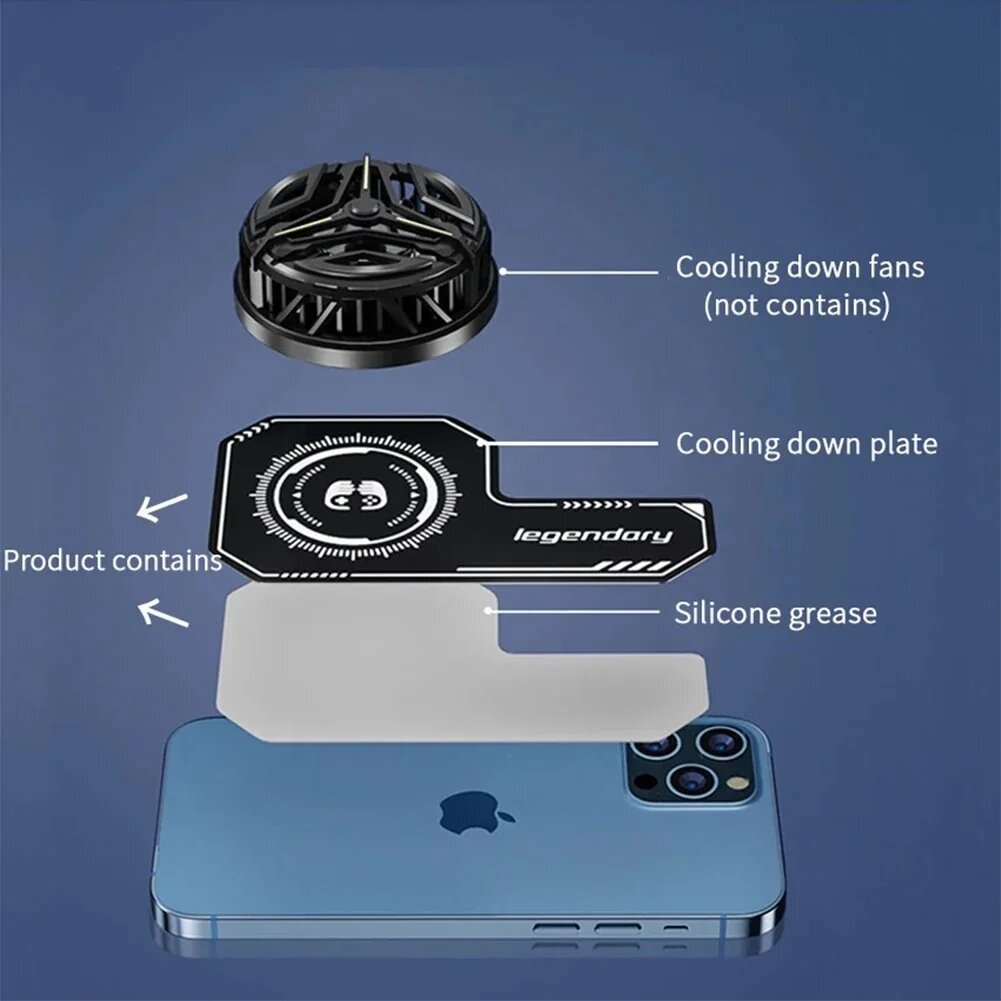 Аксессуары Для Охлаждения Напитков Xiaomi Магнитная наклейка-радиатор для вентилятора охлаждения сотового телефона, аксессуары для IPhone/Samsung/Xiaomi, Magnetic