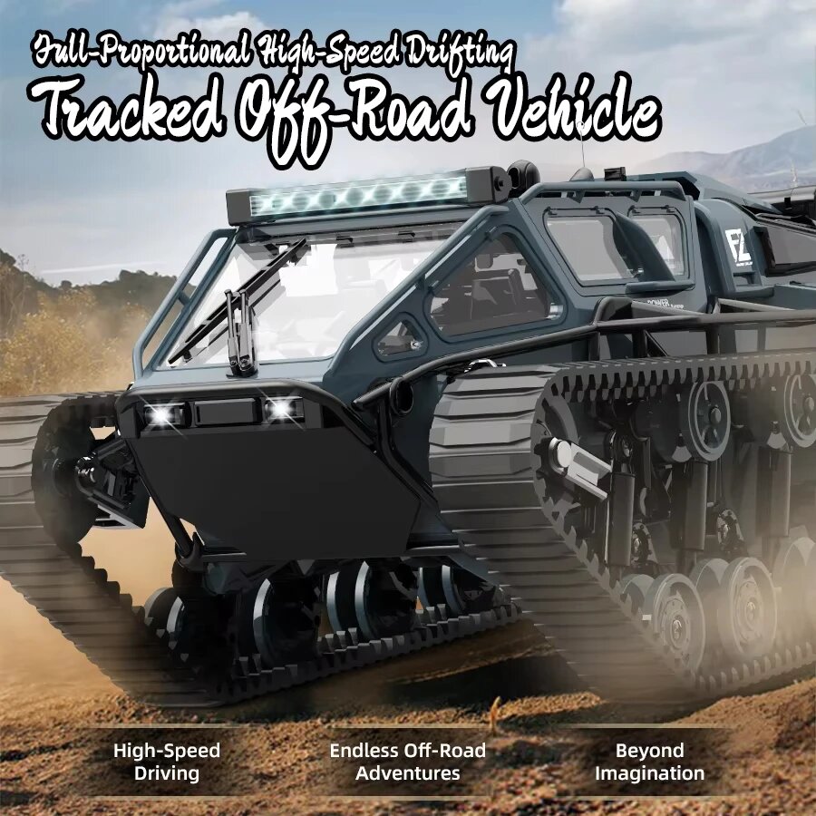 JJRC C8812 металлический радиоуправляемый внедорожник пустынного желтого/немецкого серого цвета — фото 1