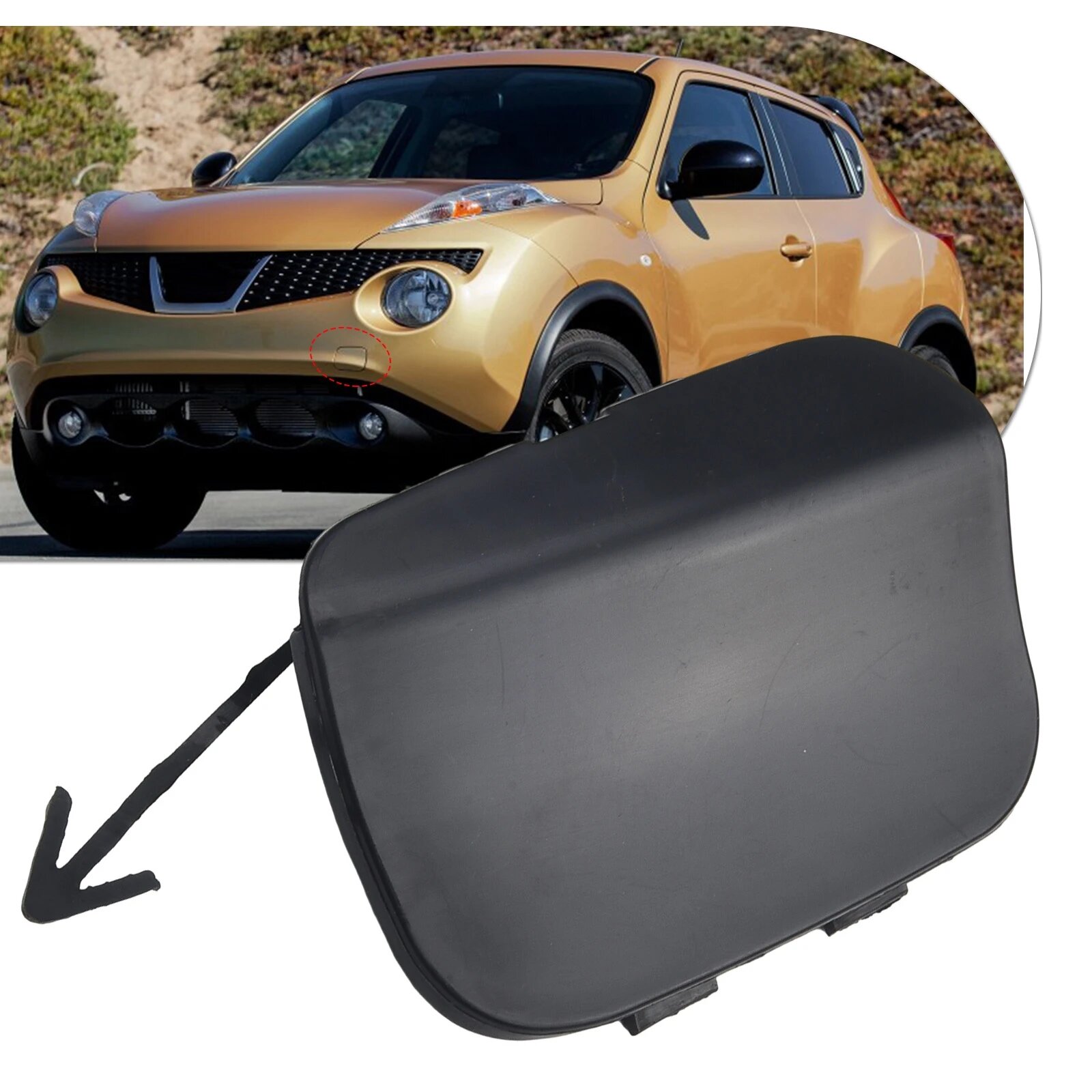 Для Nissan, Juke, совместимый передний бампер, фаркоп, крышка с проушиной (11 14), OEM-эквивалент с протестированной производительностью