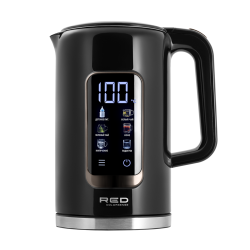 Электрочайник RED COLORSENSE AM120D, черный, сенсорное управление, 1.7 л — фото 1