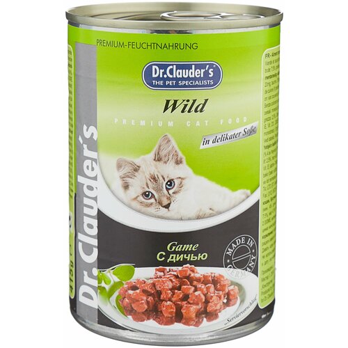 Корм влажный Dr. Clauder's дичь для кошек (415 г)