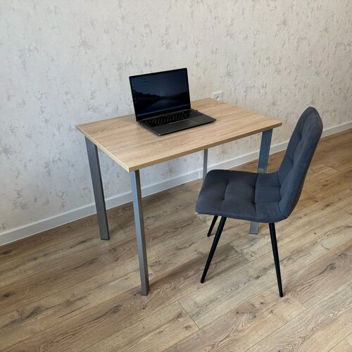 Изображение товара Письменный стол MyLoft 100 х 60 х 75 Дуб сонома Компьютерный Хромированные ножки Офисный