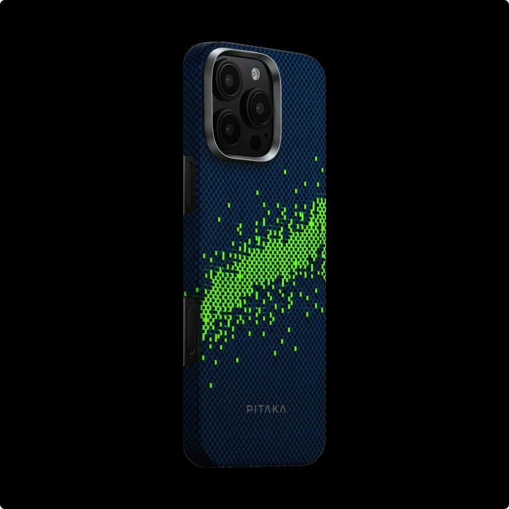 Стильный ультратонкий светящийся чехол PITAKA StarPeak Luminous Case для iPhone 16 Pro 6.3", принт млечный путь