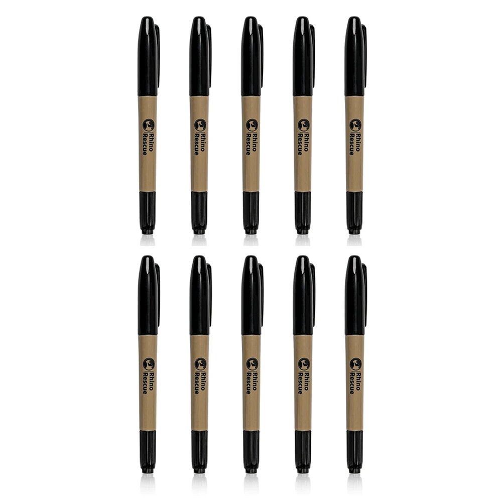 Перманентные маркеры RHINO RESCUE Fine Point черные 10 шт Marker 10 Count