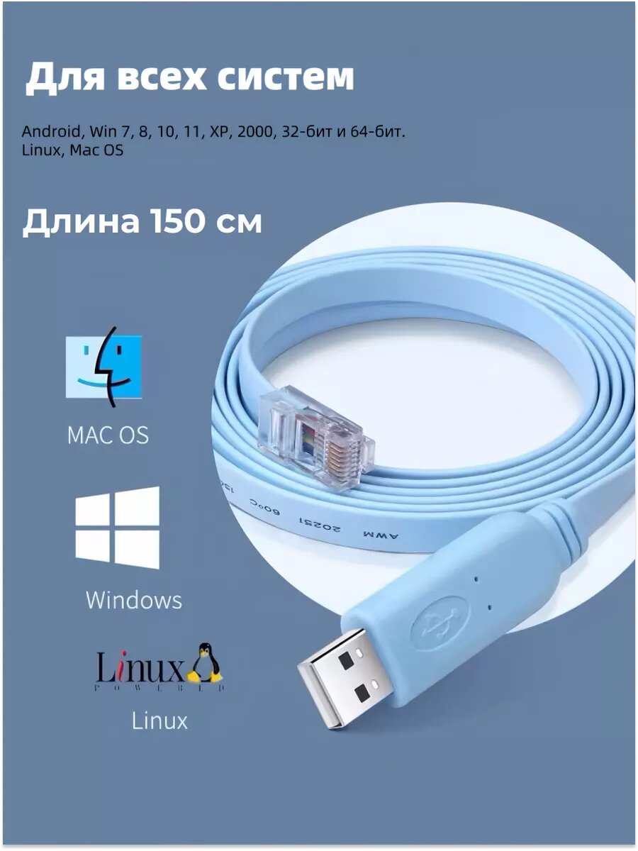 Кабель консольный USB RJ45
